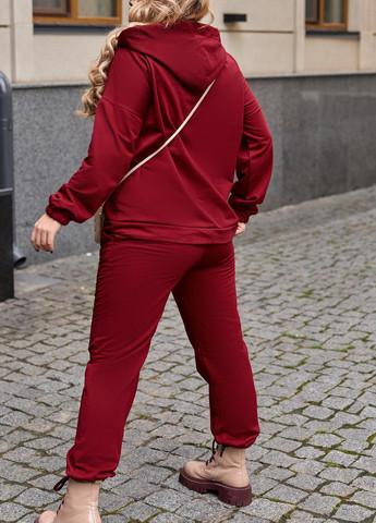 Спортивний костюм жіночий бордовий Let's Shop (257176811)