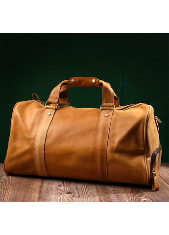 Вместительная дорожная сумка из натуральной винтажной кожи 22140 Светло-коричневая Vintage (267507124)