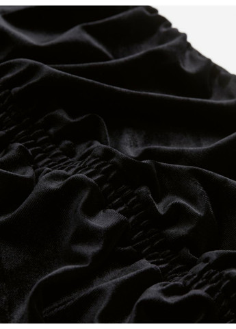 Чорна вечірня жіноча облягаюча сукня з рюшами н&м (56545) xs чорна H&M
