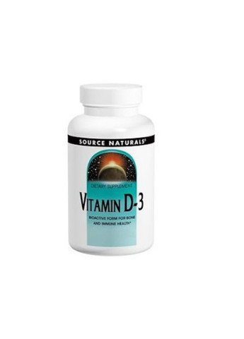 Vitamine D-3, 2000 МЕ 100 Caps Source Naturals (256719662)