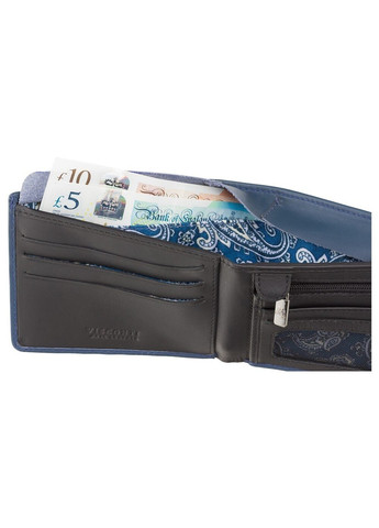 Мужское кожаное портмоне vsl33 bk/st bl с защитой RFID Visconti (262891743)