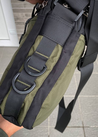 Мужская двусторонняя сумка-барсетка через плечо Commander 8 green Jingpin (265534872)