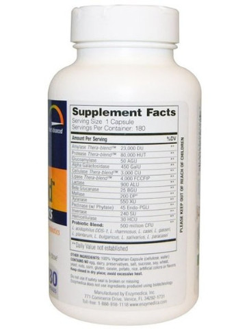 Digest Gold + Probiotics 180 Caps ENZ-29091 Enzymedica (256725606)