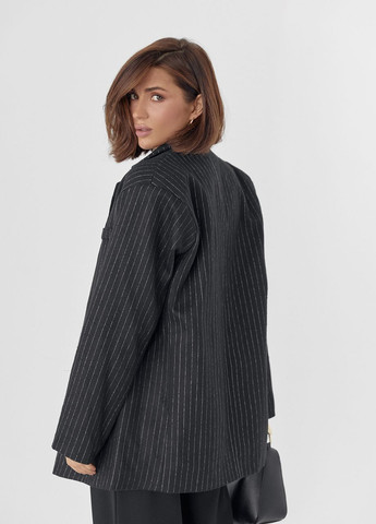 Черный женский однобортный пиджак No Brand - демисезонный
