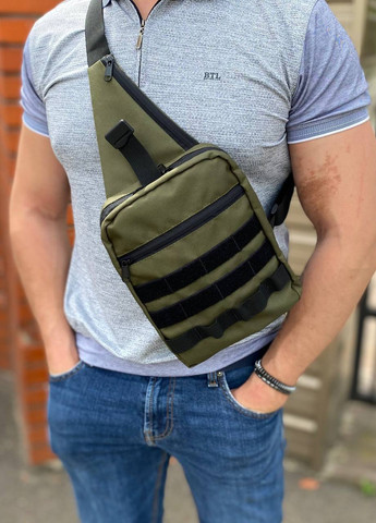 Мужская нагрудная тактическая сумка с кобурой Tactica хаки No Brand (258330396)