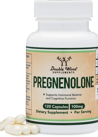 Прегненолон Double Wood Pregnenolone 100 mg, 120 caps Double Wood Supplements (263348345)