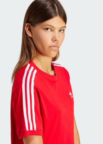 Красная всесезон футболка 3-stripes baby adidas