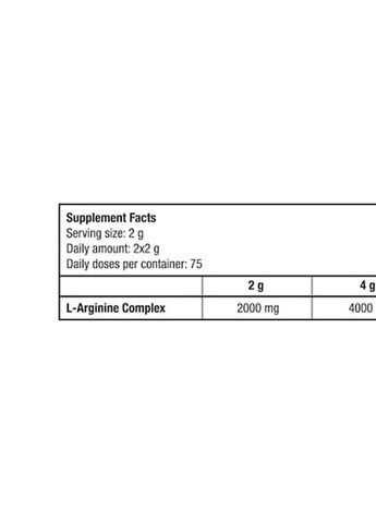 L-Arginine 300 g /75 servings/ Biotechusa (257079571)