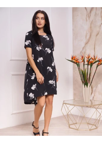 Чорна повсякденний сукня 13250 чорний ISSA PLUS