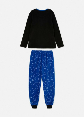 Комбинированная зимняя флисовая пижама подростку свитшот + брюки Primark