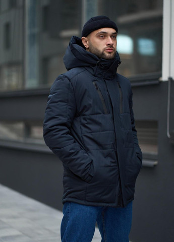 Синяя зимняя зимняя куртка No Brand