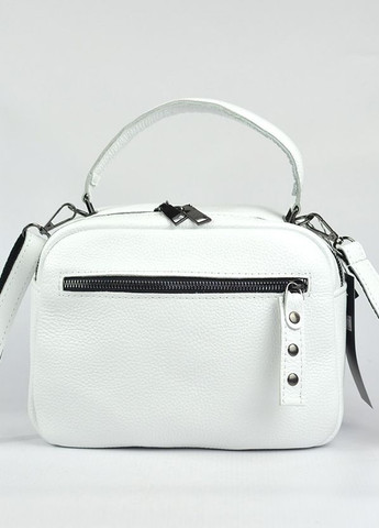 Белая женская маленькая сумка из натуральной кожи, молодежная кожаная мини сумочка кросс-боди Serebro (266701163)