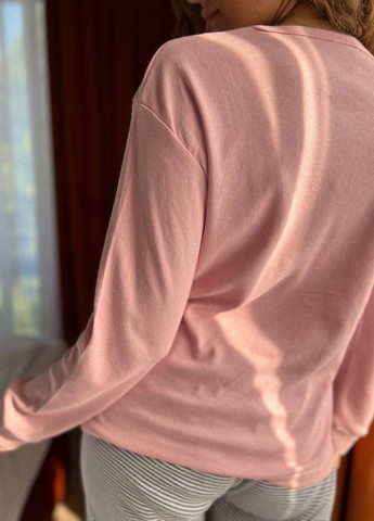 Светло-розовая всесезон красивый костюм для дома/пижама кофта + брюки Vakko