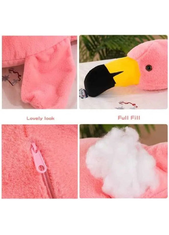Большая игрушка обнимашка подушка антистресс длинный плюшевый фламинго для детей взрослых 50 см (476189-Prob) Розовый Unbranded (277159324)