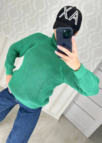 Зеленый свитер соня с горлом зеленый You Best