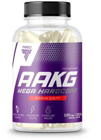 AAKG Mega Hardcore 120 Caps Trec Nutrition (258499504)