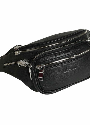 Поясная кожаная молодежная сумка бананка через плечо нагрудная черная сумочка из натуральной кожи No Brand (266914617)