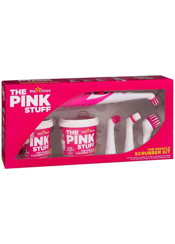 Набір для прибирання електрична щітка + 4 насадки+2 пасти 500г The Miracle Scrubber Kit The Pink Stuff (263361182)