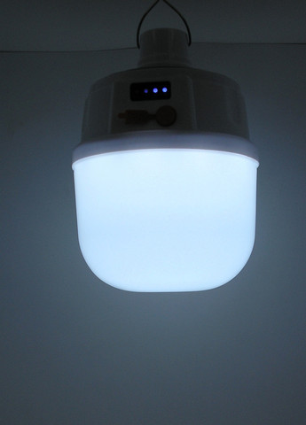 Лампа на акумуляторі USB ЮСБ 2400 mAh + сонячна батарея з підвіскою LED LED Solar Emergency Charging Lamp No Brand (259501142)