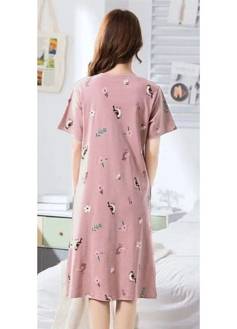 Жіноча нічна сорочка з коротким рукавом Пташеня No Brand (265626562)