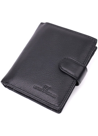 Вертикальный бумажник с блоком под документы из натуральной кожи 22479 Черный st leather (278000986)