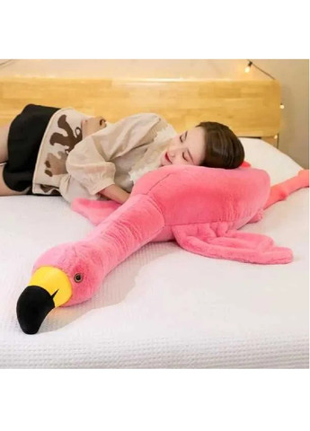 Велика іграшка обіймашка подушка антистрес довгий плюшевий фламінго для дітей дорослих 50 см (476189-Prob) Рожевий Unbranded (277159324)