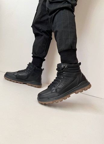 Черные спортивные, повседневные зимние ботинки мужские зимние Stilli
