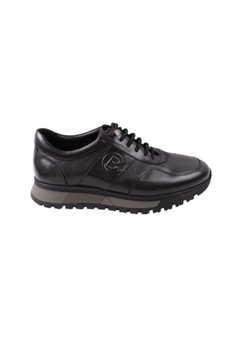 Черные кроссовки мужские черные натуральная кожа Brooman 975-23DTS
