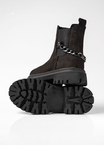 Черные повседневные зимние ботинки зимние из натуральной кожи на девочку 9077 38 26.5см черный 67911 Tutubi