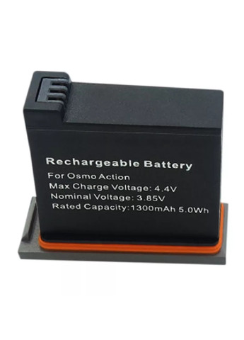 Аккумулятор батарея литий ионный с резиновым уплотнителем футляром для экшн камер DJI Osmo Action на 1300 mAh (474927-Prob) Unbranded (260377379)