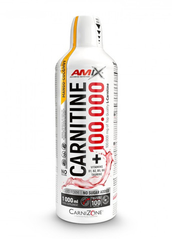 Carnitine 100.000 mg CarniZone 1000 ml /100 servings/ Mango-Coconut Amix Nutrition (257561416)