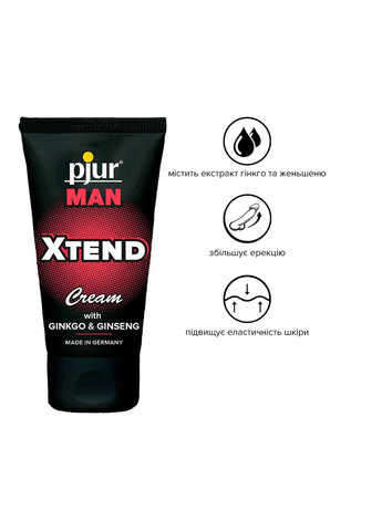 Крем для пеніса стимулювальний MAN Xtend Cream 50 ml, з екстрактом гінкго та женьшеню Pjur (277235989)