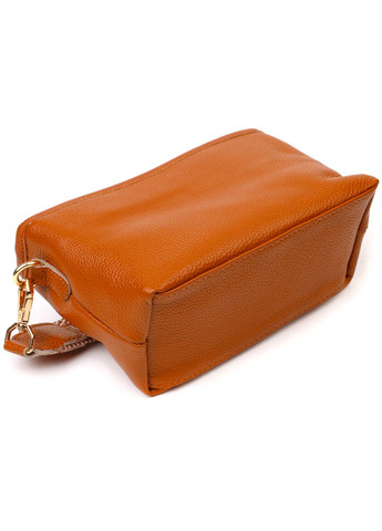 Красива невелика сумка на плече з натуральної шкіри 22139 Руда Vintage (260360881)