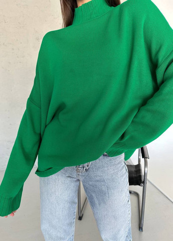 Зеленый женский свитер шерсть No Brand