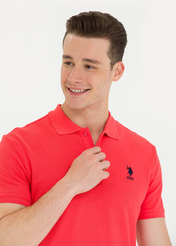 Помаранчева футболка поло чоловіче U.S. Polo Assn.