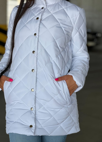 Біла жіноча куртка плащівка No Brand