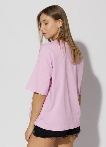 Бузкова літня жіноча футболка регуляр колір бузковий цб-00219210 Aden