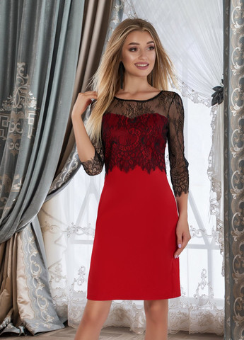 Красное сукнi норма гарна сукня (ут000052606) Lemanta