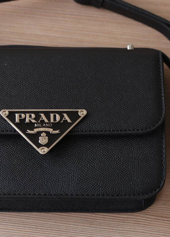 Сумочка з лого Prada Saffiano black Vakko (273747682)