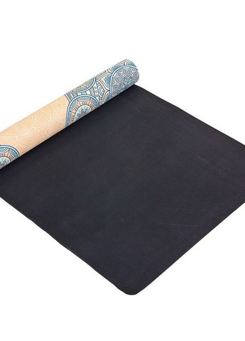 Килимок для йоги omboy - М'ятно-бежевий - Квіти Індії No Brand (263360899)