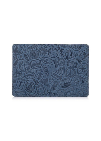 Обкладинка для паспорта зі шкіри синя HiArt PC-02 Let's Go Travel Синій Hi Art (268371586)
