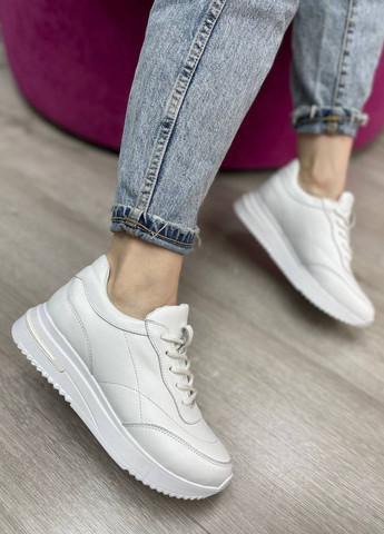 Белые кроссовки белые из натуральной кожи Dino Vittorio