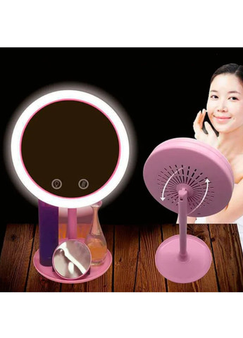 Настольное косметическое зеркало для макияжа с led подсветкой и вентилятором XO Beauty Breeze Mirror (257321340)