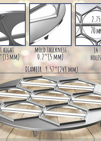 Комплект варенница ХЭАЗ и форма для приготовления чебуреков и пирожков ХЕАЗ (274060185)