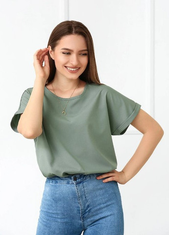 Оливковая летняя блузка футболка Fashion Girl Moment