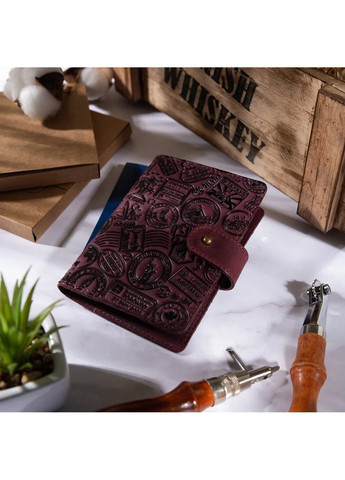 Обкладинка для паспорта зі шкіри «Let's Go Travel» PB-02/1 Shabby Alga Темно-зелений Hi Art (268371708)