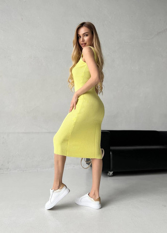 Жовтий жіночий сарафан міді колір лимонний 433000 New Trend