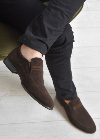 Туфлі чоловічі коричневого кольору Let's Shop (265911003)
