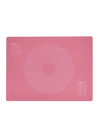 Килимок силіконовий для розкачування тіста та випічки великий 81х61 см Рожевий A-Plus (262803164)