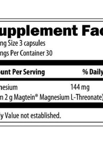 Magnesium L-Theonate 90 Veg Caps Swanson (258499326)